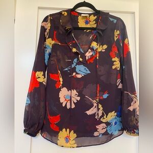 Cabi floral blouse xs